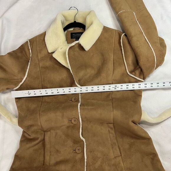 Wilsons Leather Faux Suede Belted Penny Lane Coat Women’s Sz XL‎ Vintage Retro - Picture 5 of 10
